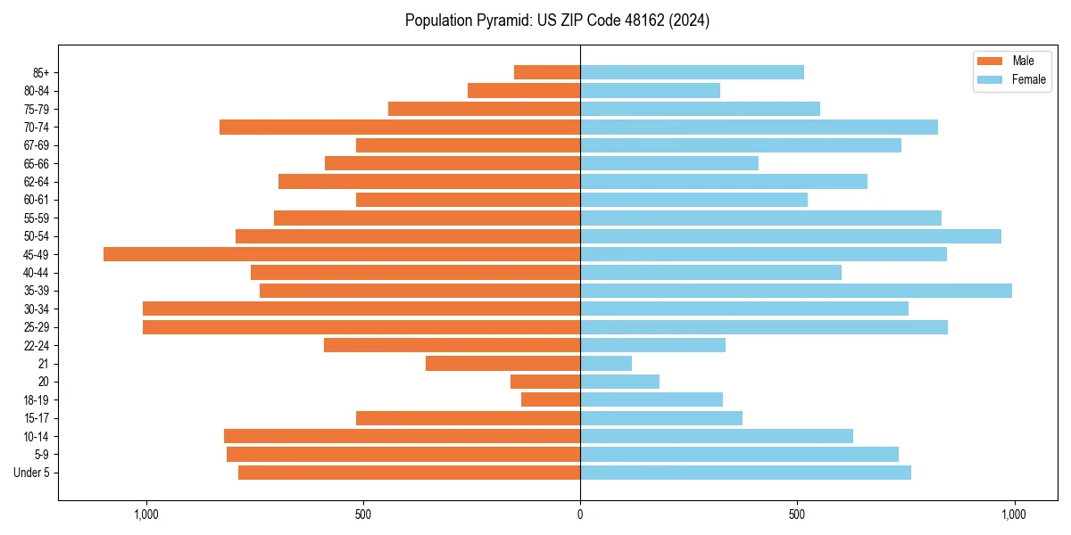 Population pyramid for 