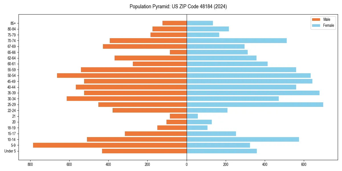 Population pyramid for 