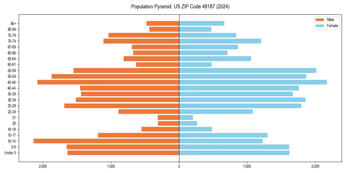 Population pyramid for 