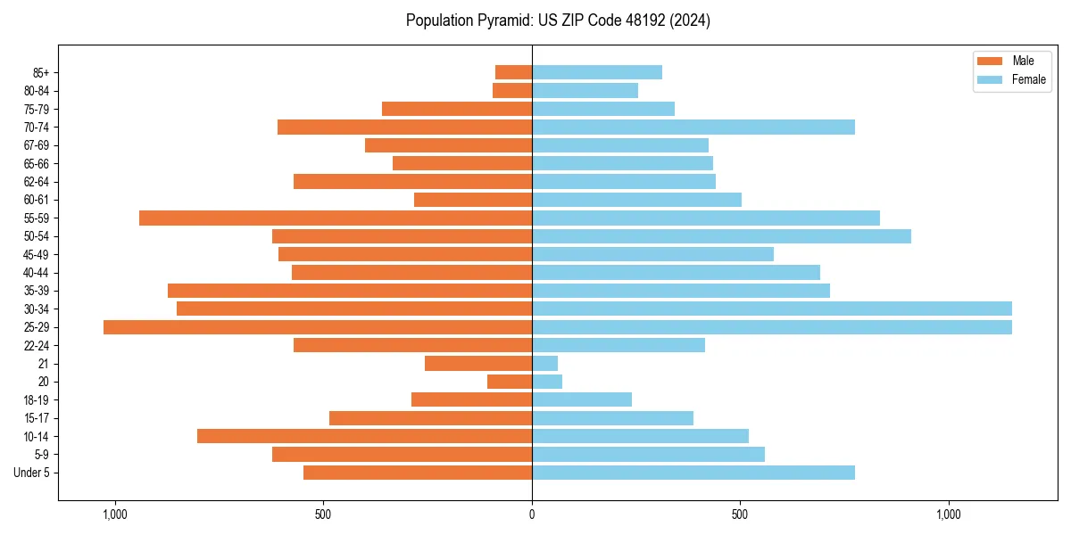 Population pyramid for 