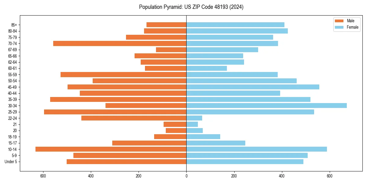 Population pyramid for 