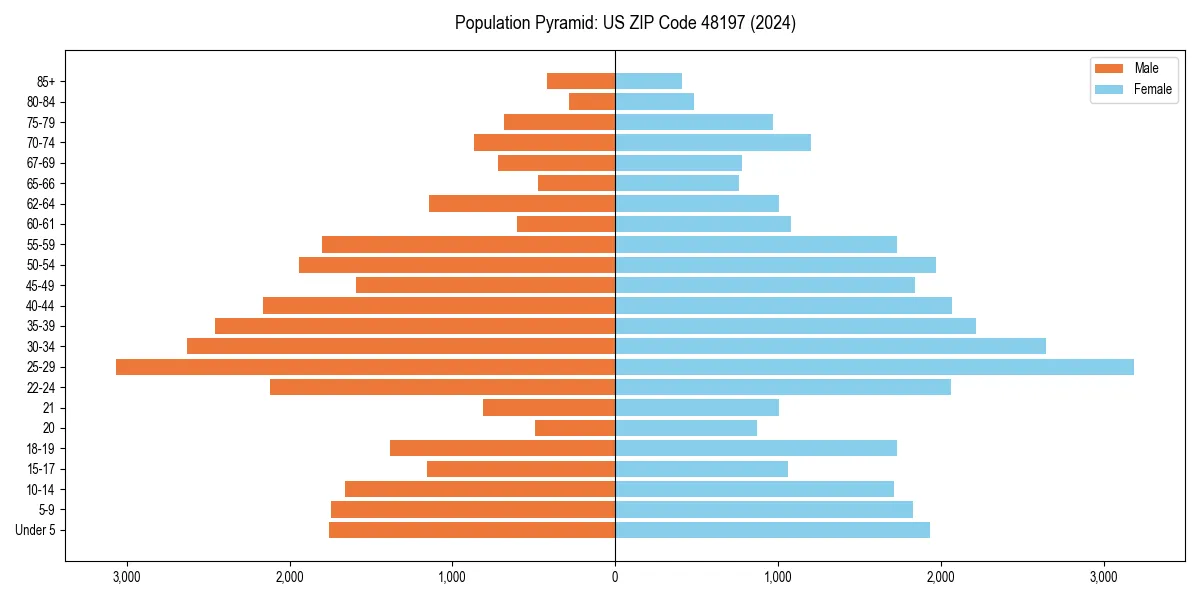 Population pyramid for 