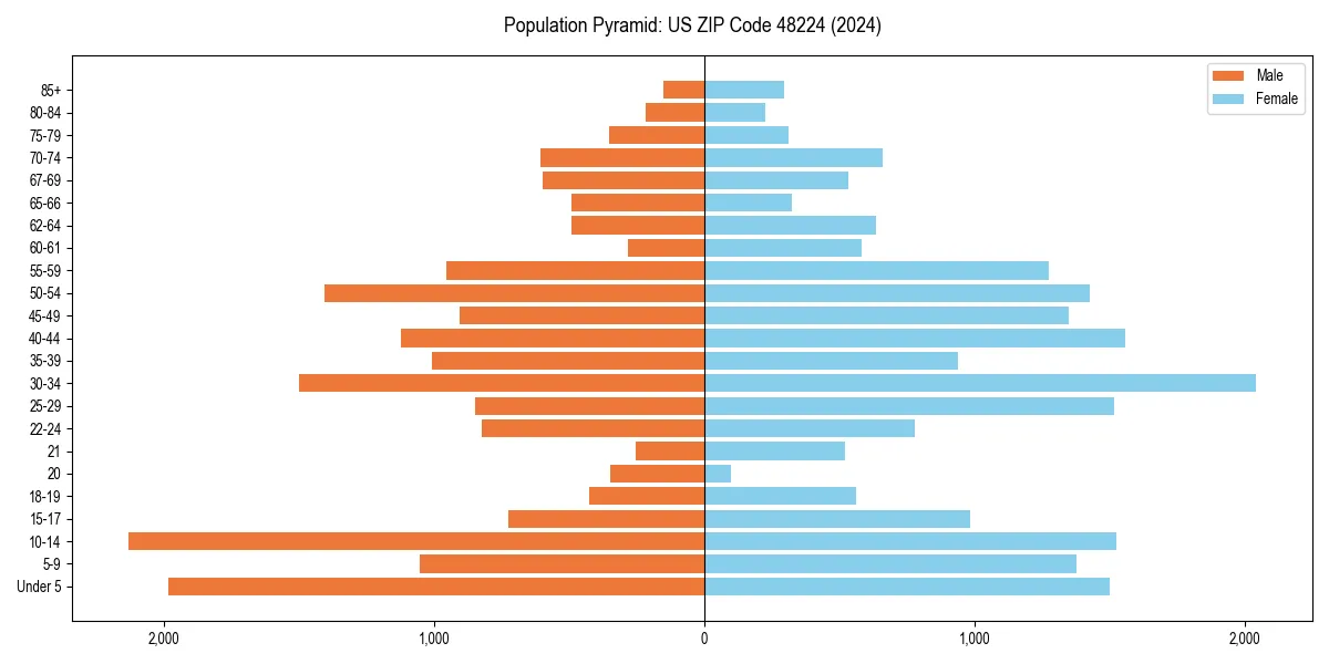 Population pyramid for 