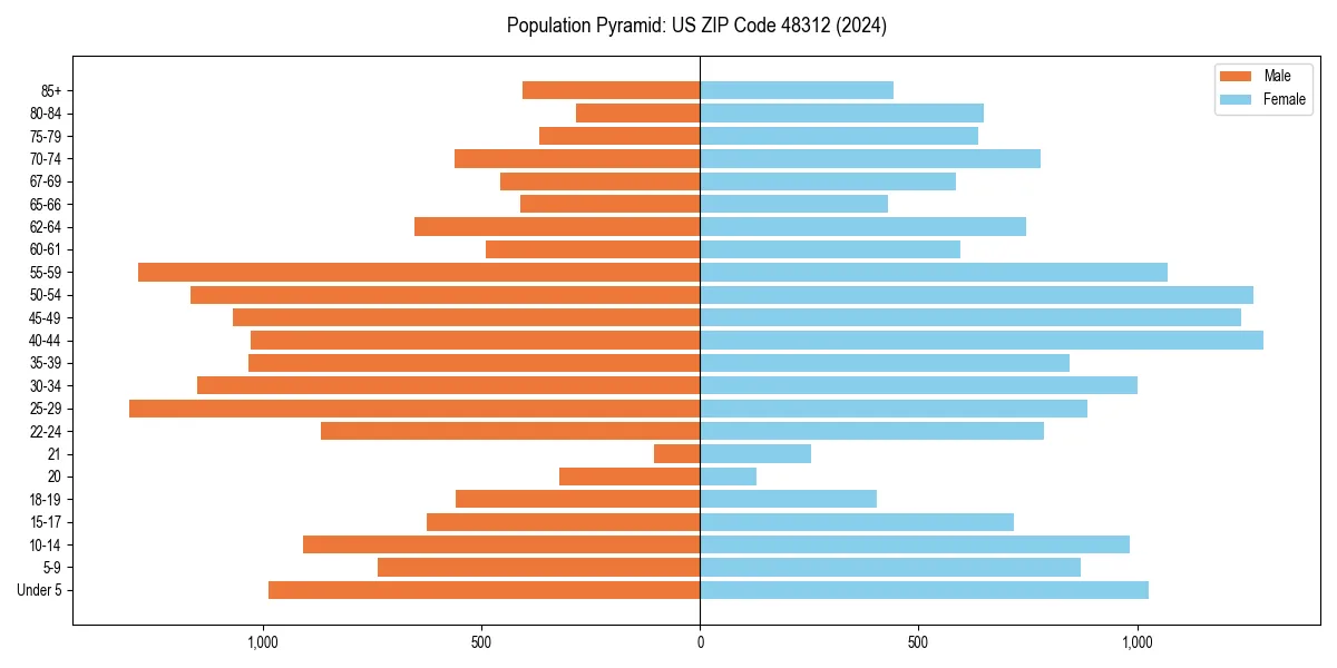 Population pyramid for 