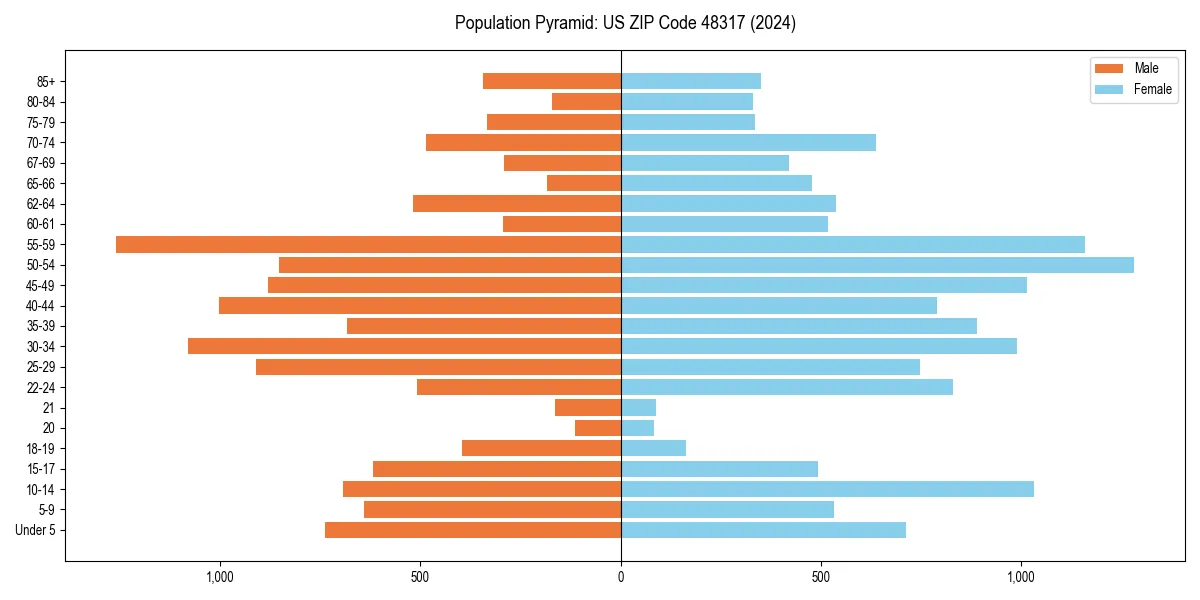 Population pyramid for 