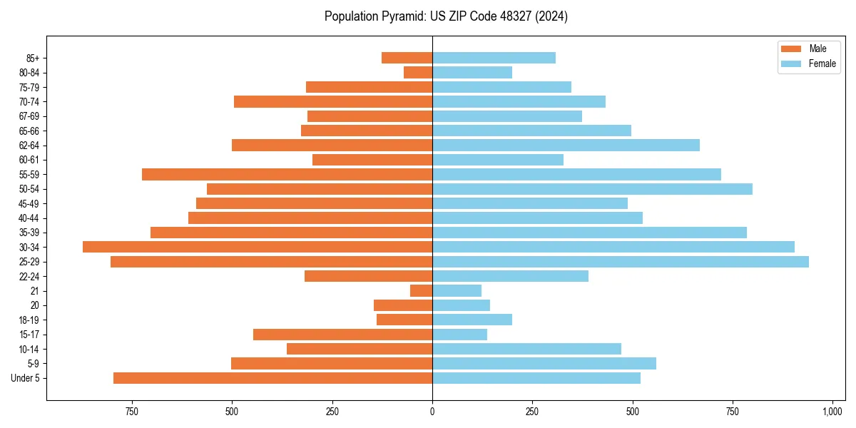 Population pyramid for 