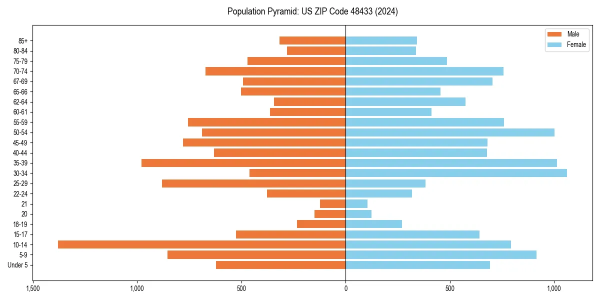 Population pyramid for 