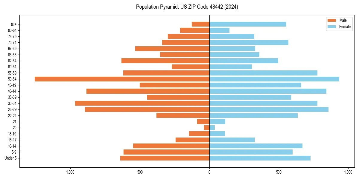 Population pyramid for 