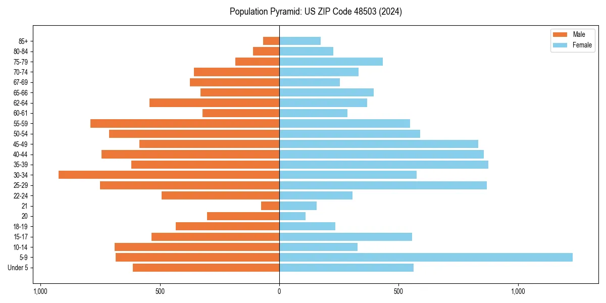 Population pyramid for 