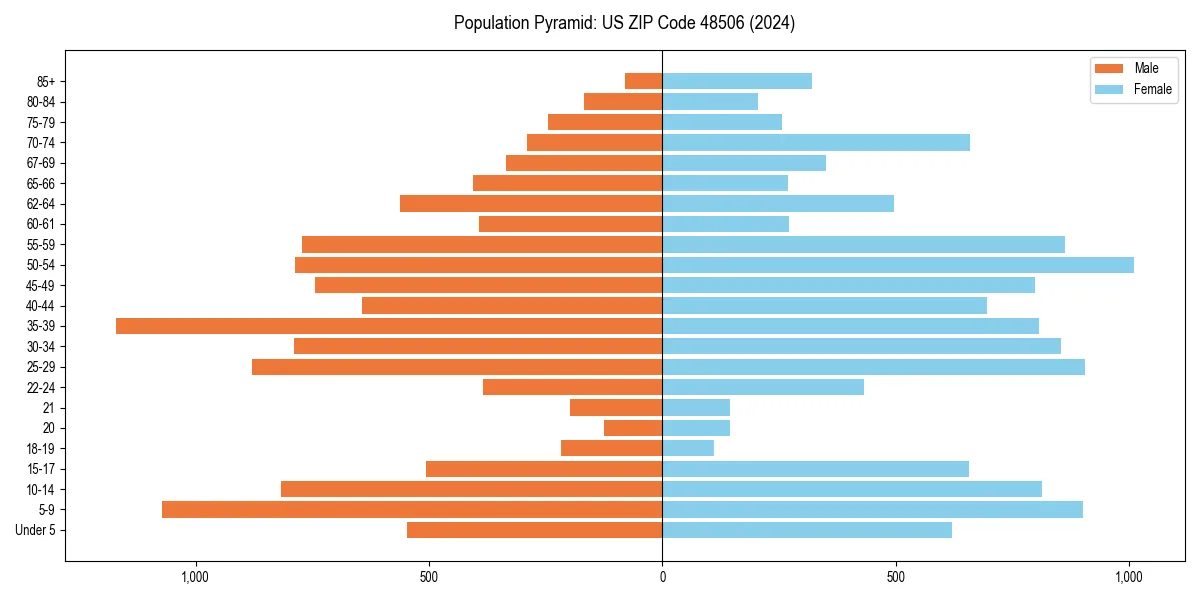Population pyramid for 
