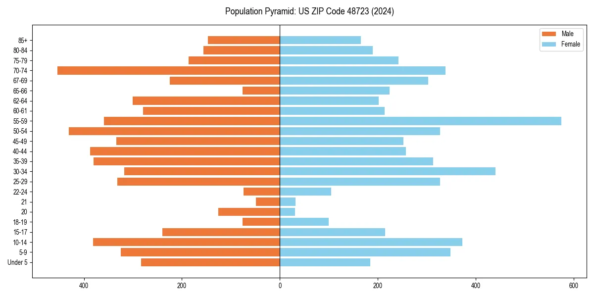 Population pyramid for 