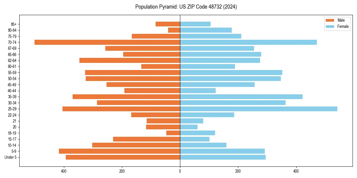 Population pyramid for 