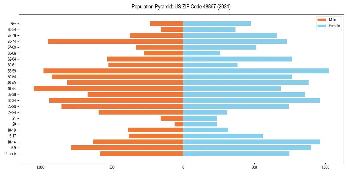 Population pyramid for 