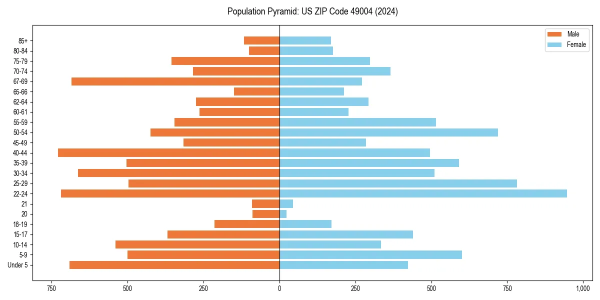 Population pyramid for 