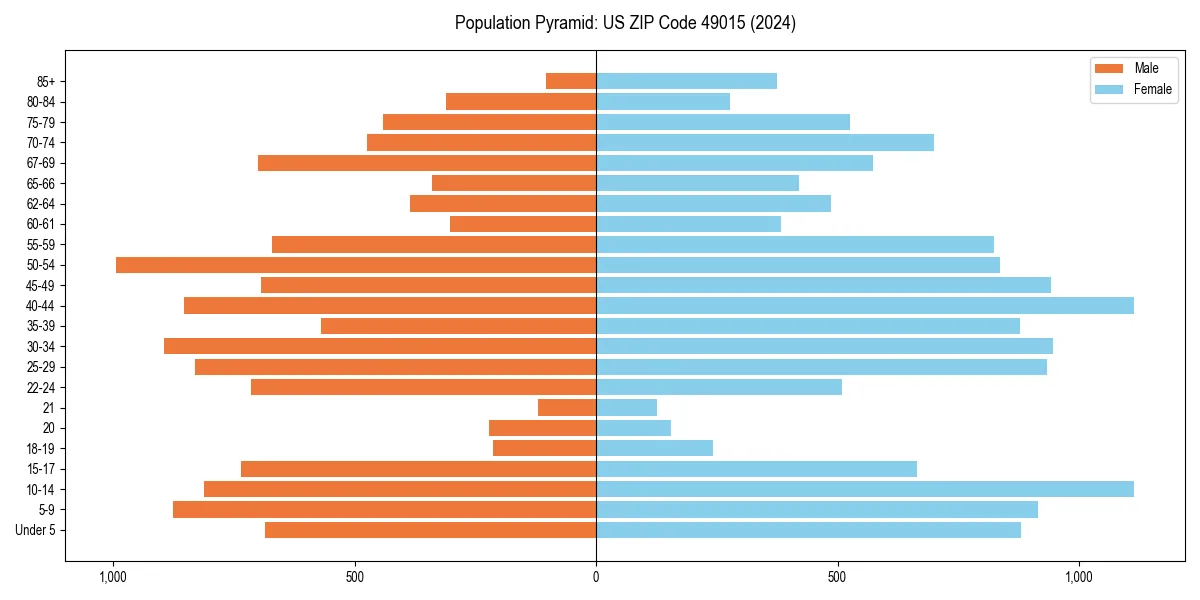 Population pyramid for 