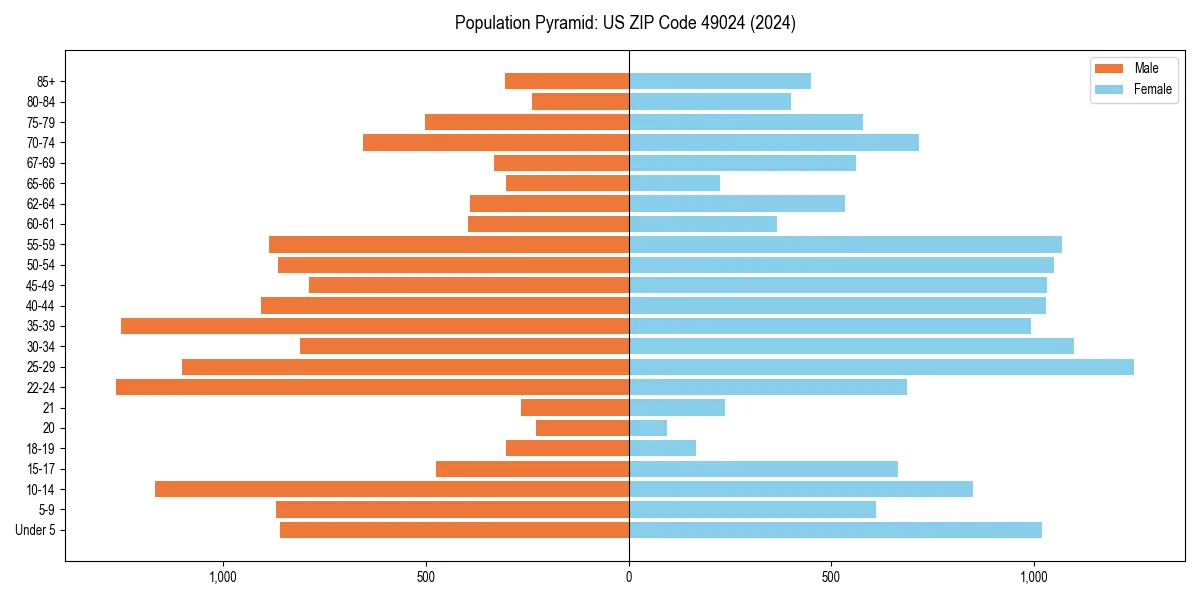 Population pyramid for 