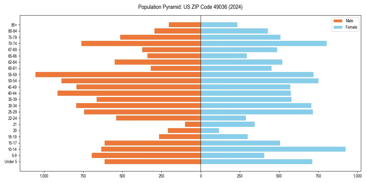 Population pyramid for 