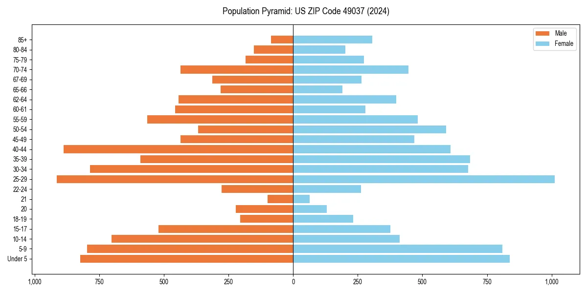 Population pyramid for 