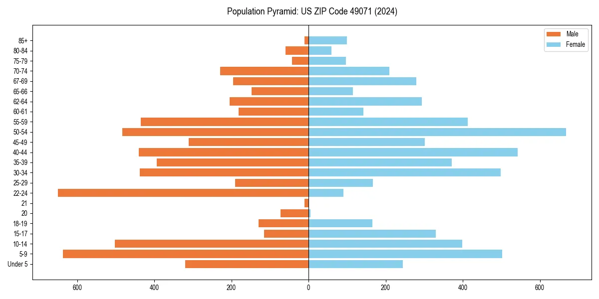 Population pyramid for 