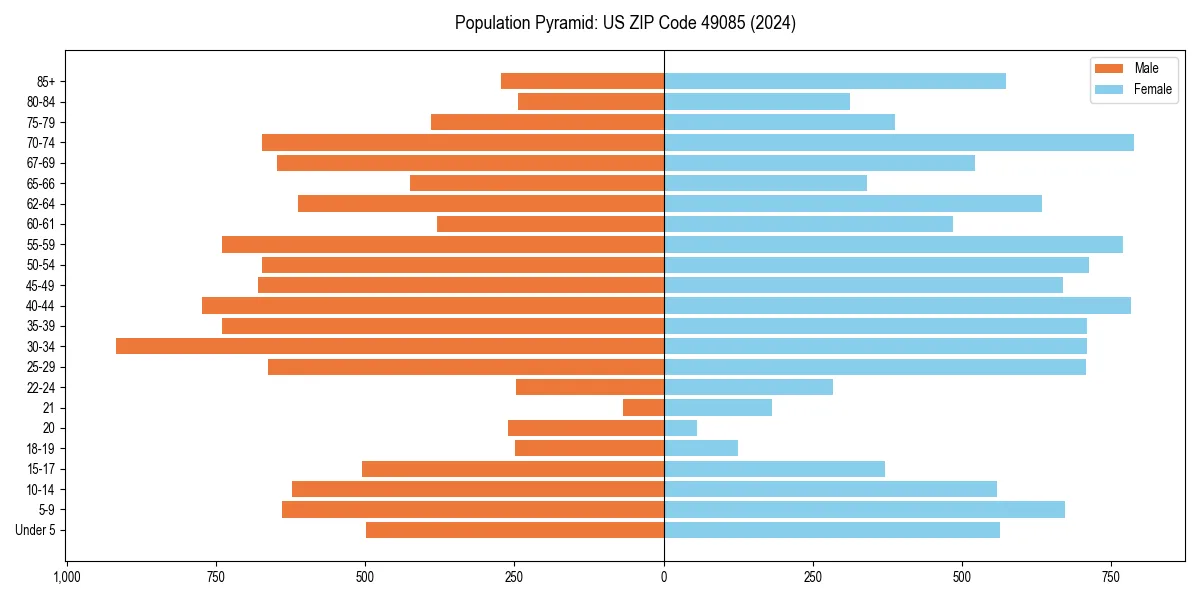 Population pyramid for 