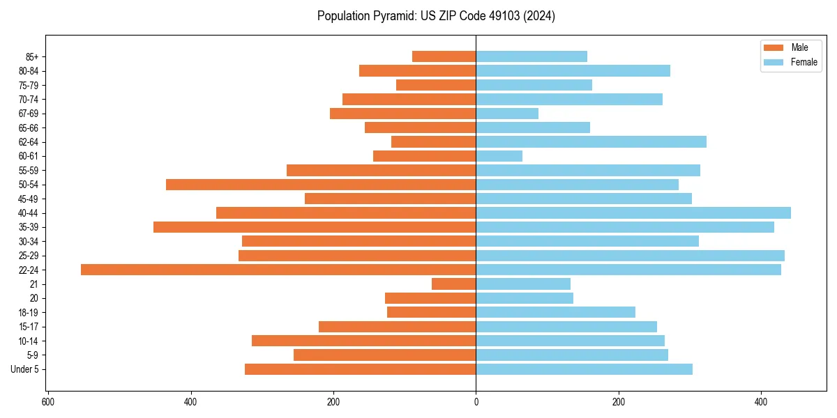 Population pyramid for 