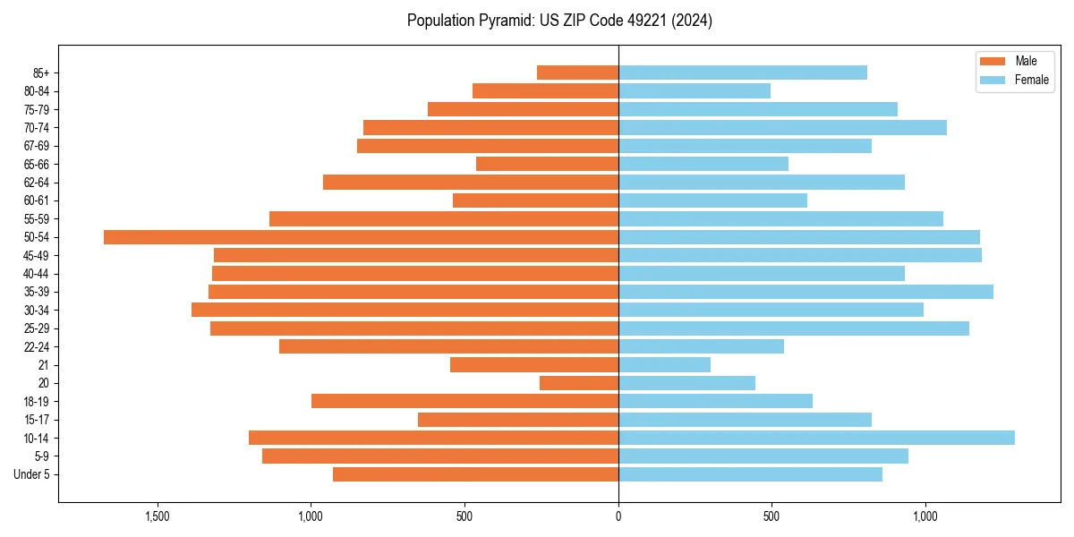 Population pyramid for 