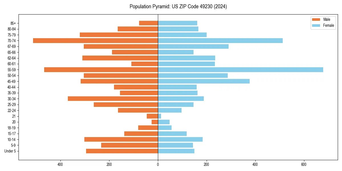 Population pyramid for 
