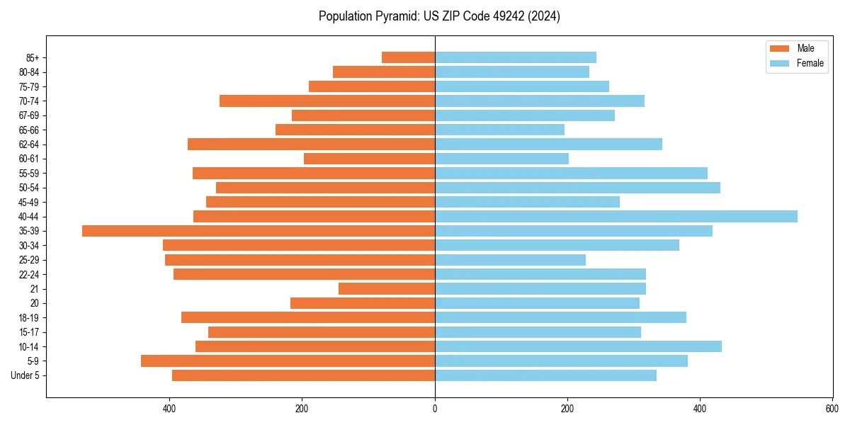 Population pyramid for 