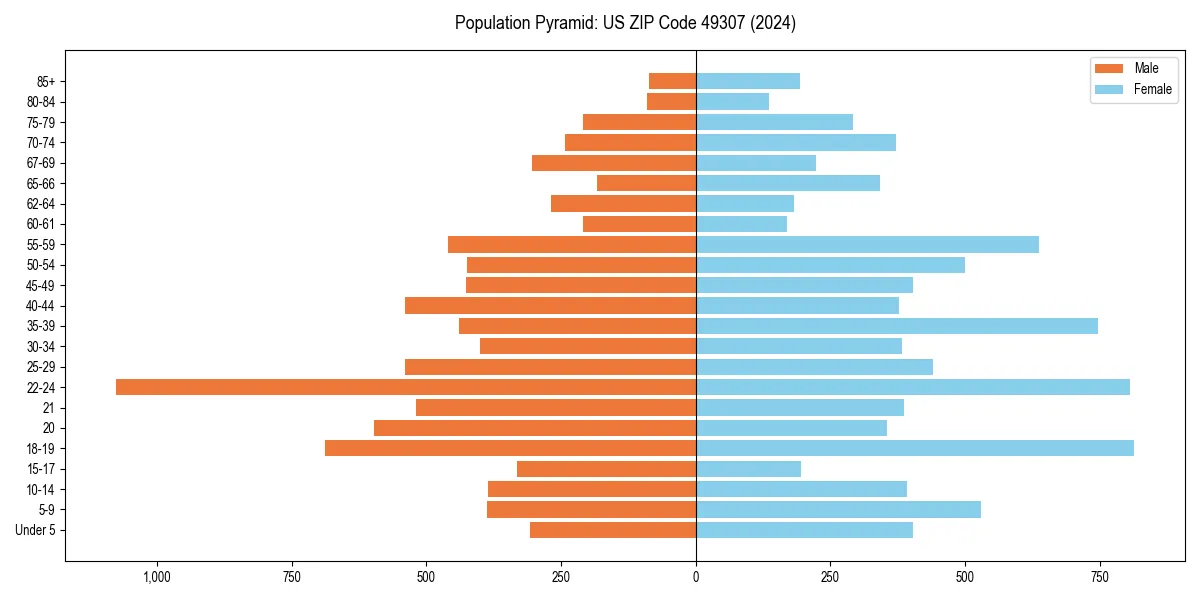 Population pyramid for 