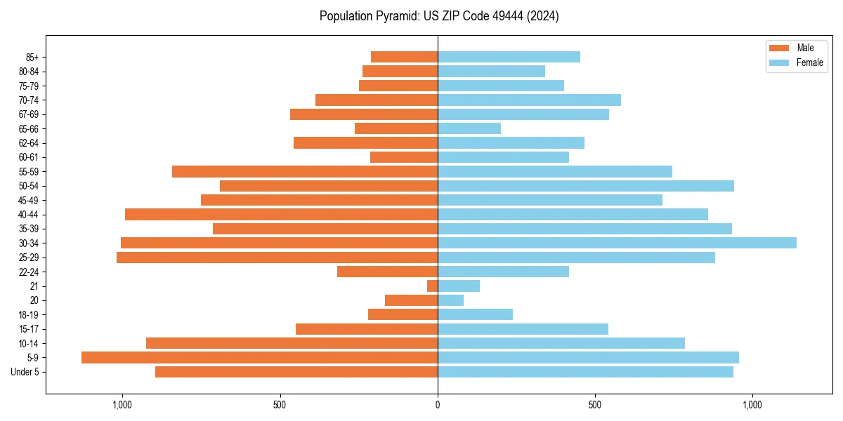 Population pyramid for 