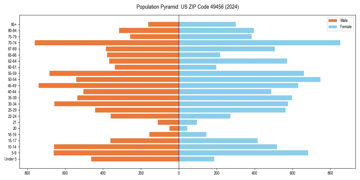Population pyramid for 