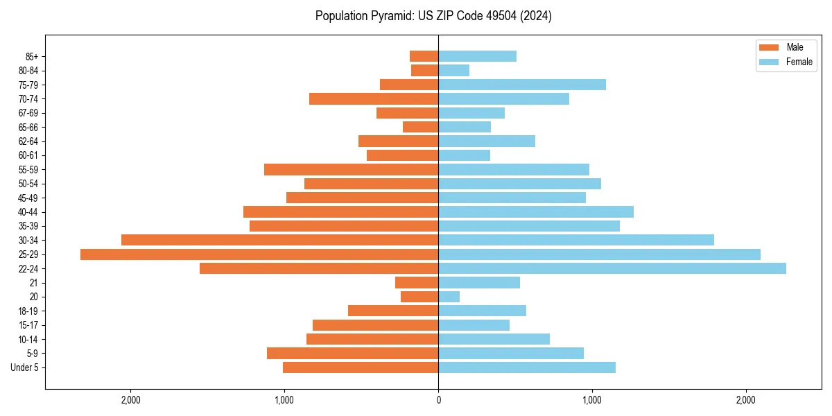 Population pyramid for 