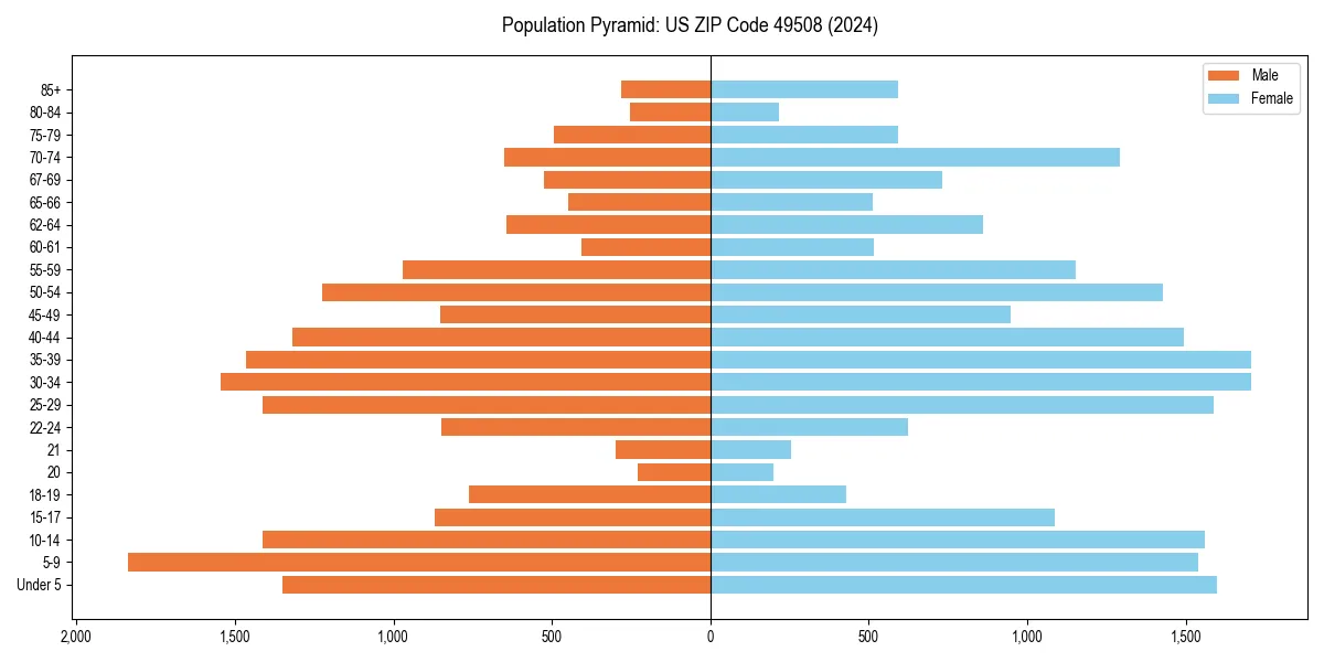 Population pyramid for 