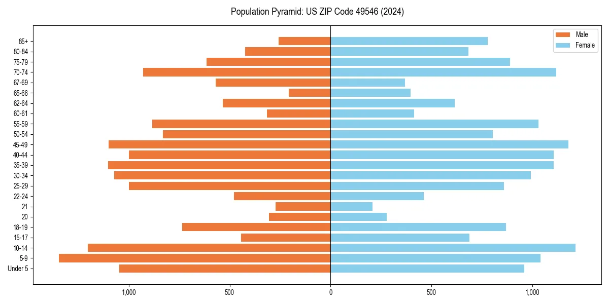 Population pyramid for 