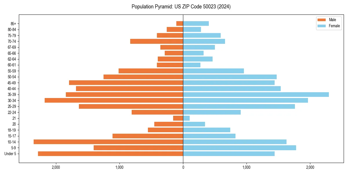 Population pyramid for 