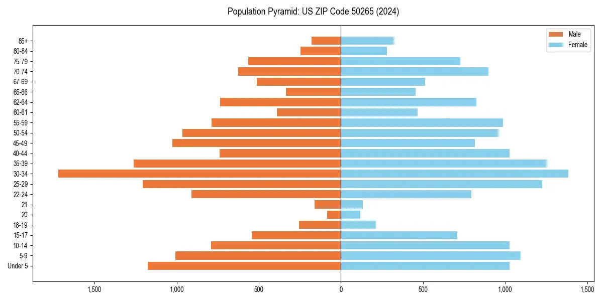 Population pyramid for 
