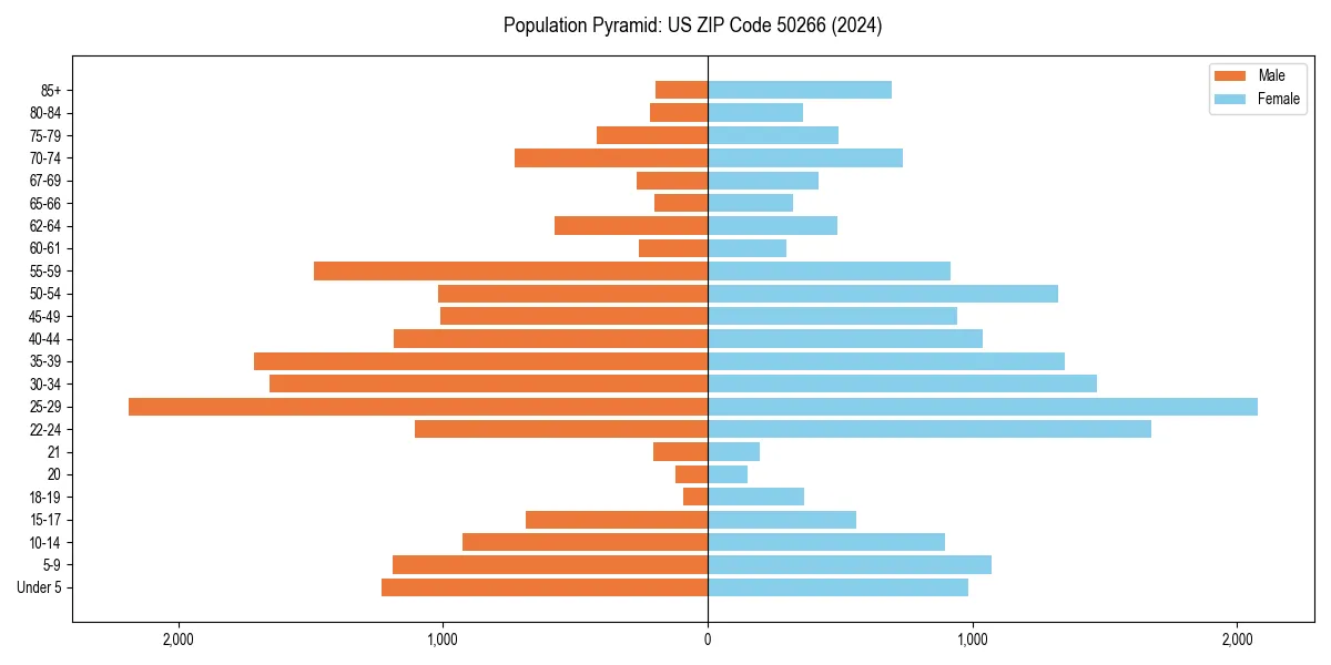 Population pyramid for 
