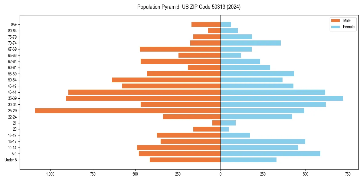 Population pyramid for 