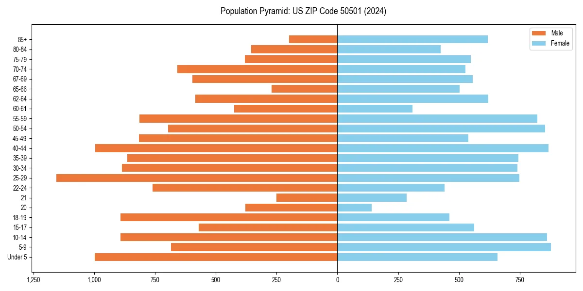 Population pyramid for 