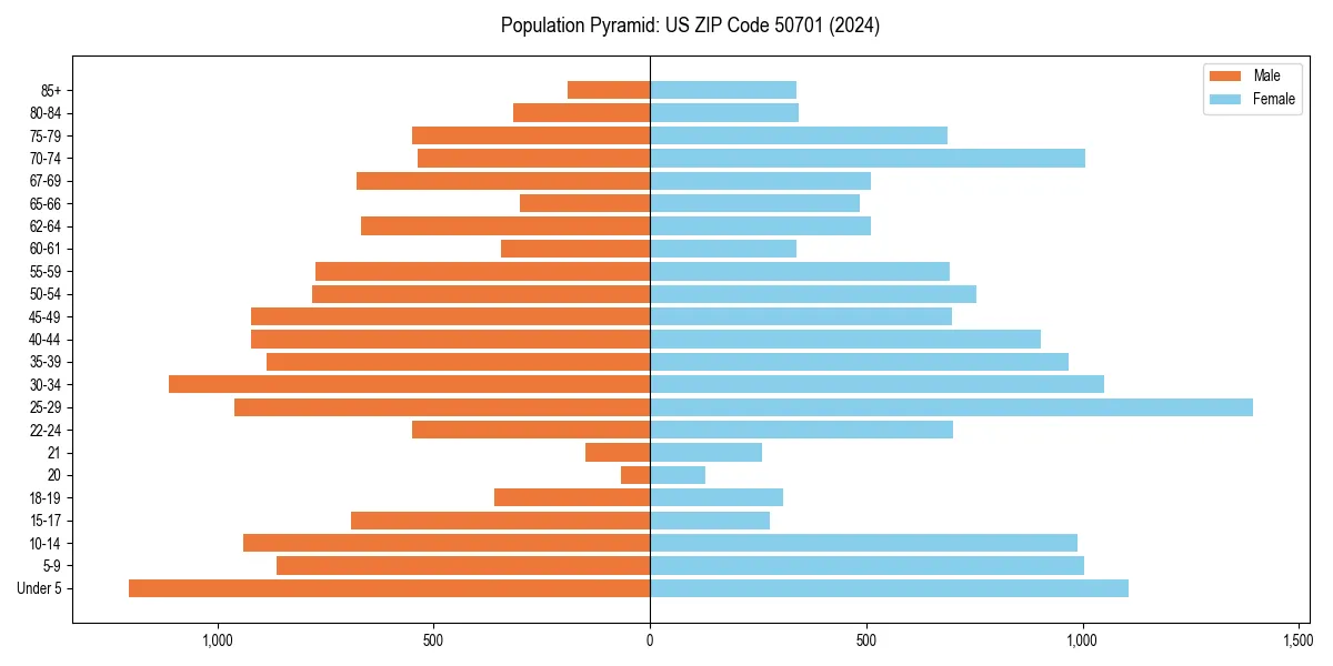 Population pyramid for 