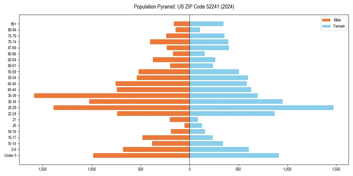 Population pyramid for 
