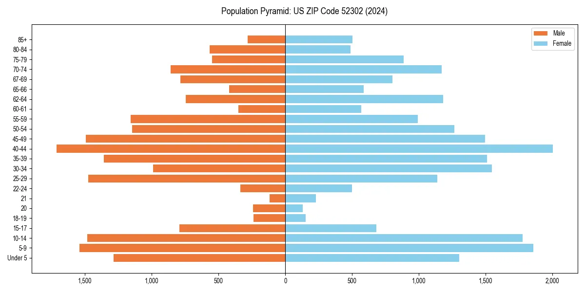 Population pyramid for 