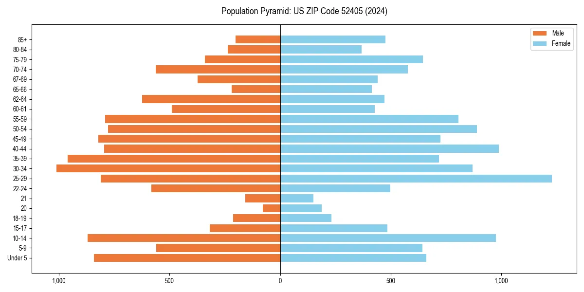 Population pyramid for 