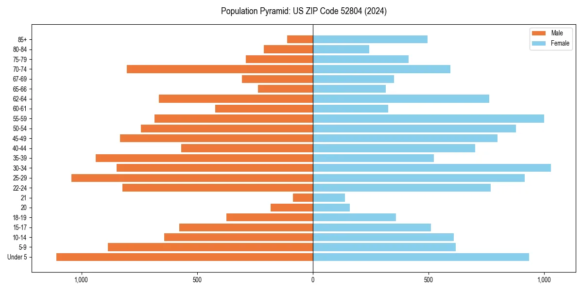 Population pyramid for 