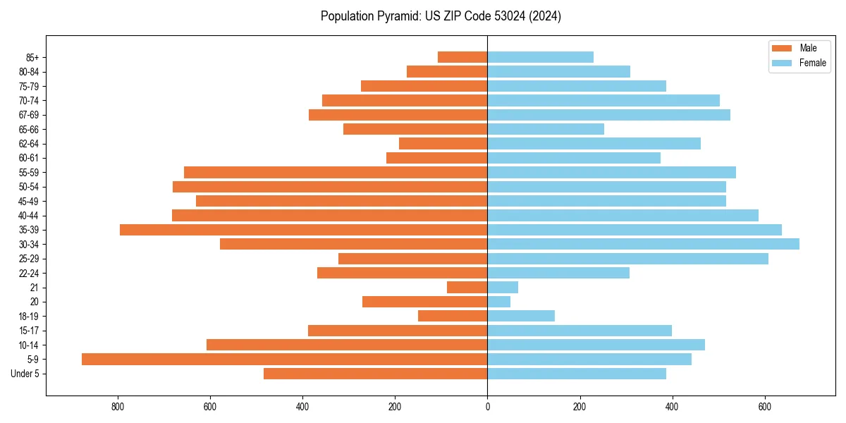 Population pyramid for 