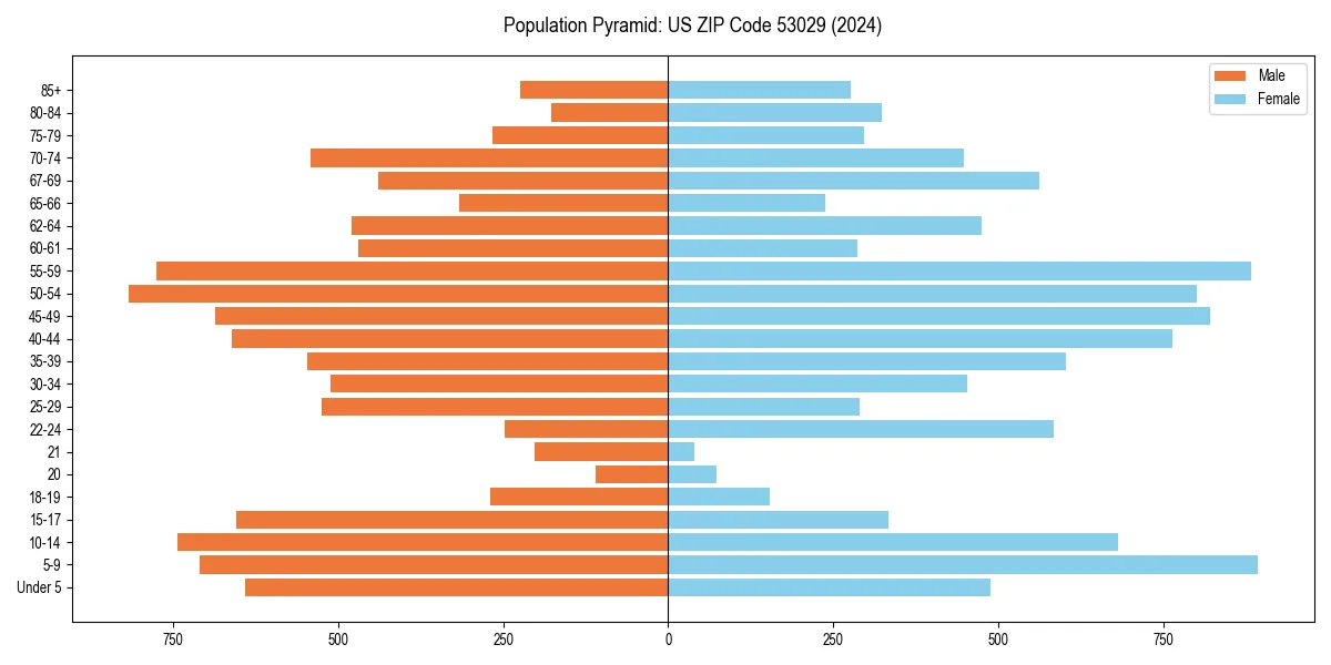 Population pyramid for 