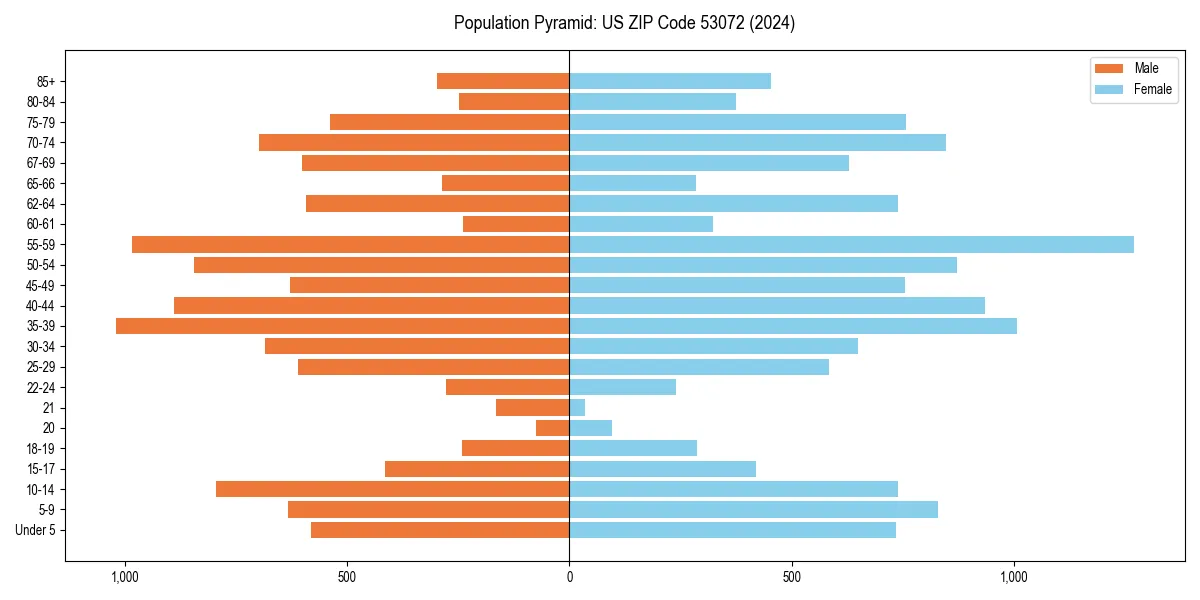 Population pyramid for 