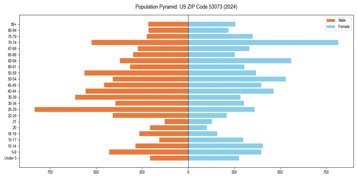 Population pyramid for 