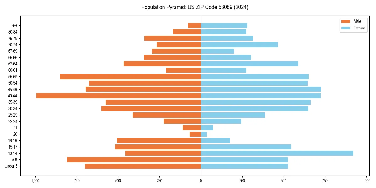 Population pyramid for 