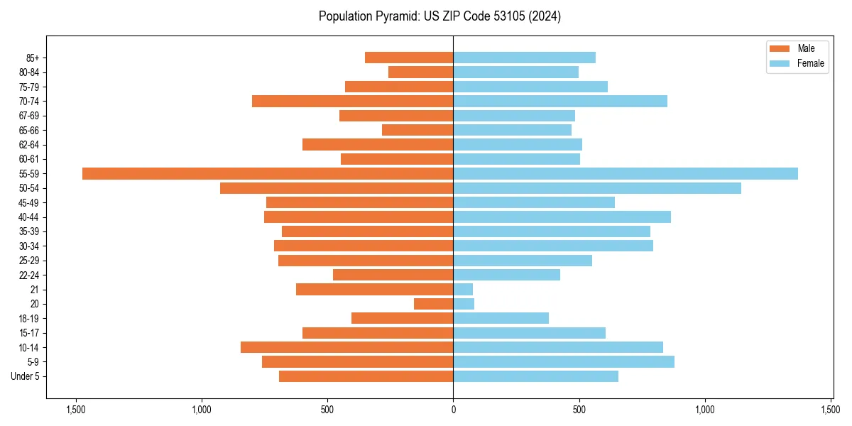 Population pyramid for 